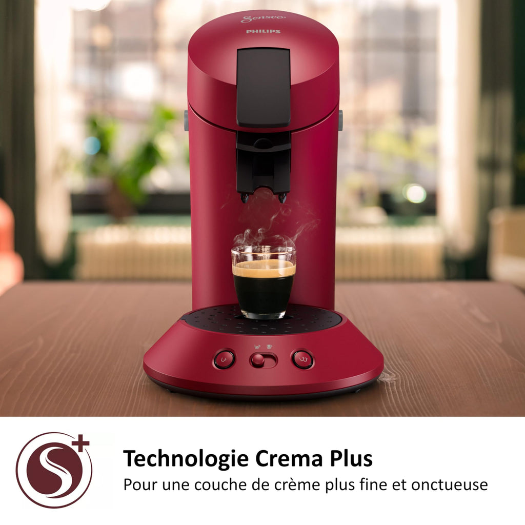 Philips Senseo Original Plus CSA210/91 - Machine à Café à Dosettes, Rouge