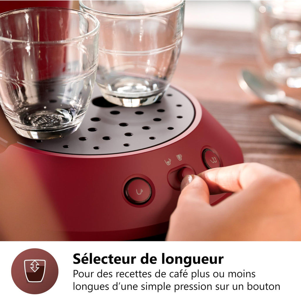 Philips Senseo Original Plus CSA210/91 - Machine à Café à Dosettes, Rouge